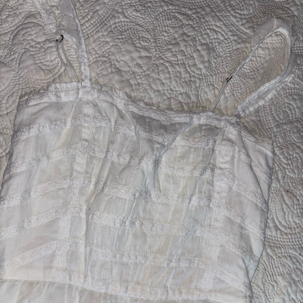 Abercrombie & Fitch White Textured Top